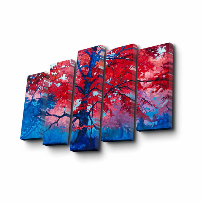 Wallity Cuadro Decorativo en Lienzo de 5 Piezas 5PUC-098 Multicolor Wallity Cuadro Decorativo en Lienzo de 5 Piezas 5PUC-098 Multicolor